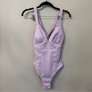 CUPSHE Lavender One-Piece Swimsuit